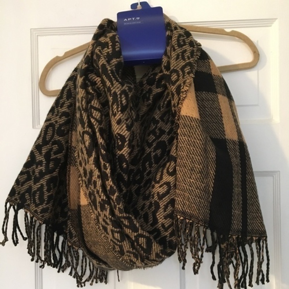 NWT Apt. 9 Animal Print & Plaid Scarf - Picture 4 of 7